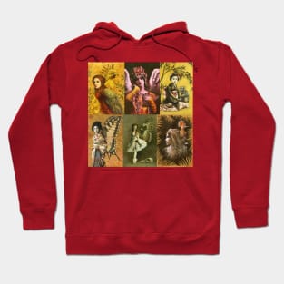 Vintage Decorative Figure Illustrations Hoodie